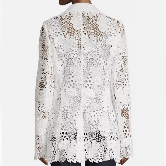 Elie Tahari vibrant pure white Blazer jacket formal bride Sleek Design - Picture 6 of 17